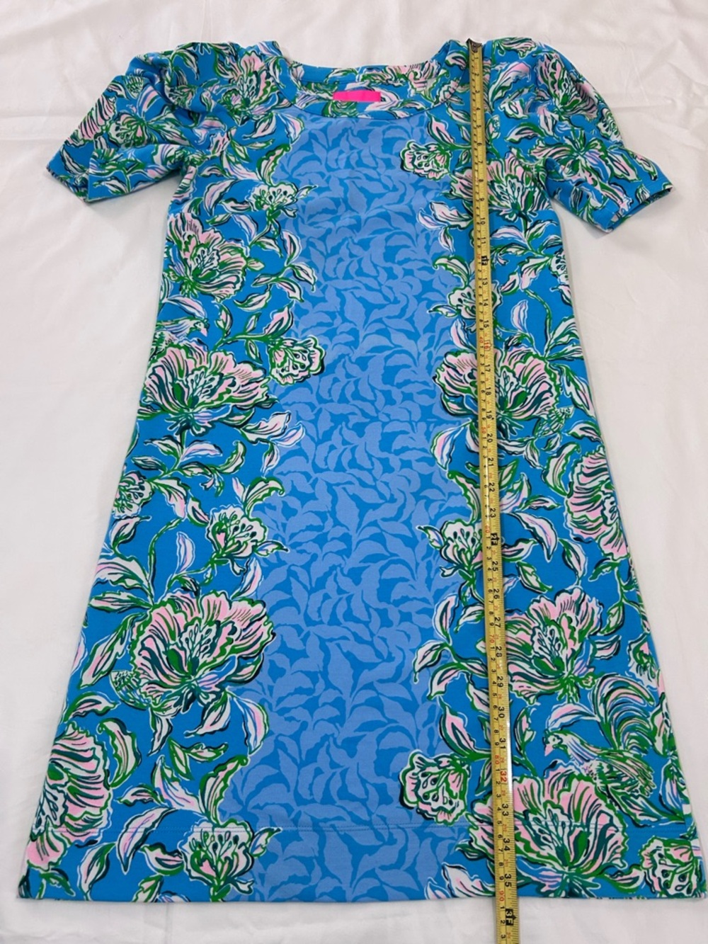 Lilly Pulitzer Harriet Elbow Sleeve Dress in "Cumulus Blue Chick Magnet" S - Picture 13 of 14